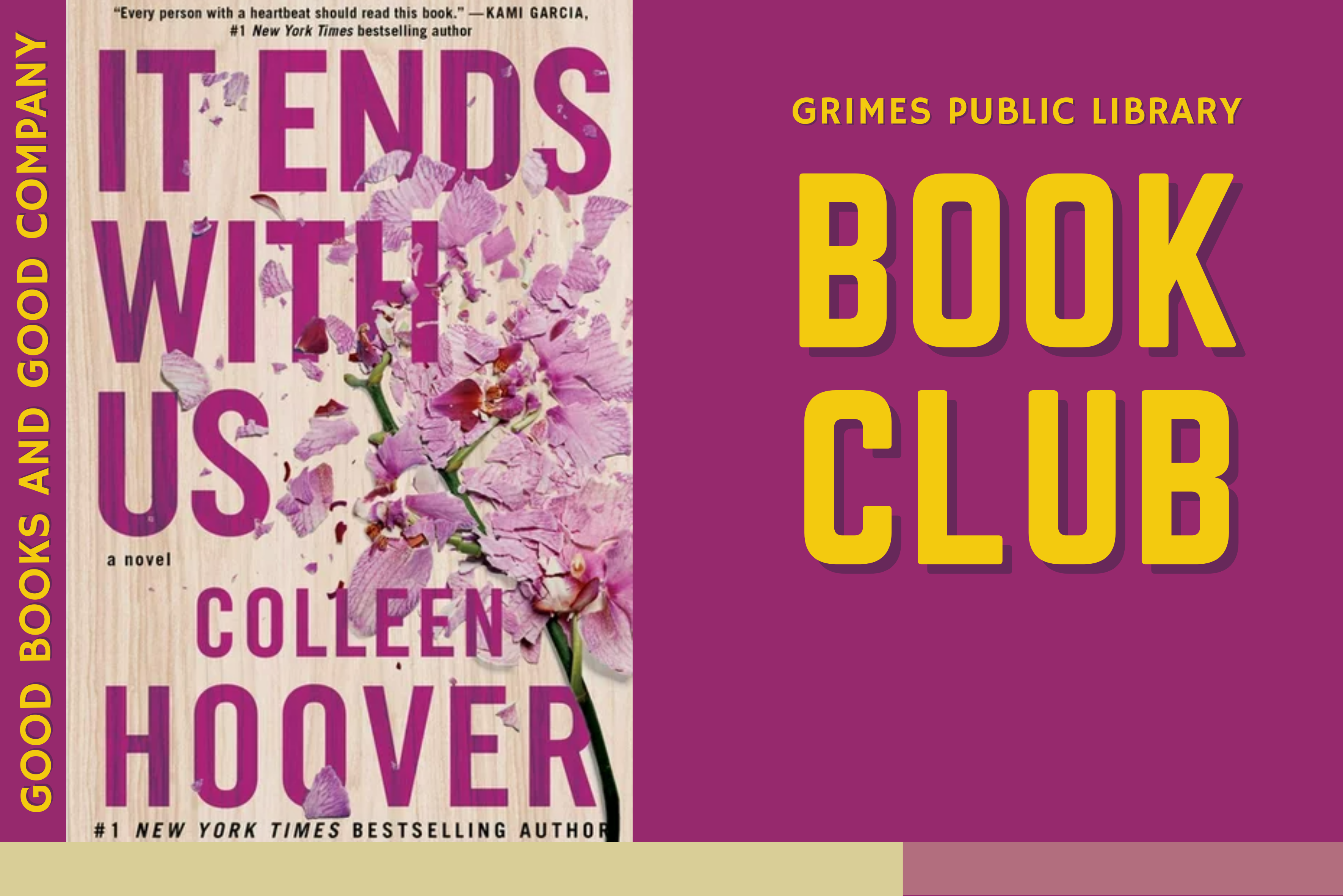 A picture of the cover of It Ends With Us by Colleen Hoover